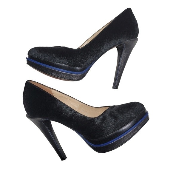 Cole Haan Chelsea Double Platform Calf Hair Pump Size 6.5 - Picture 4 of 7